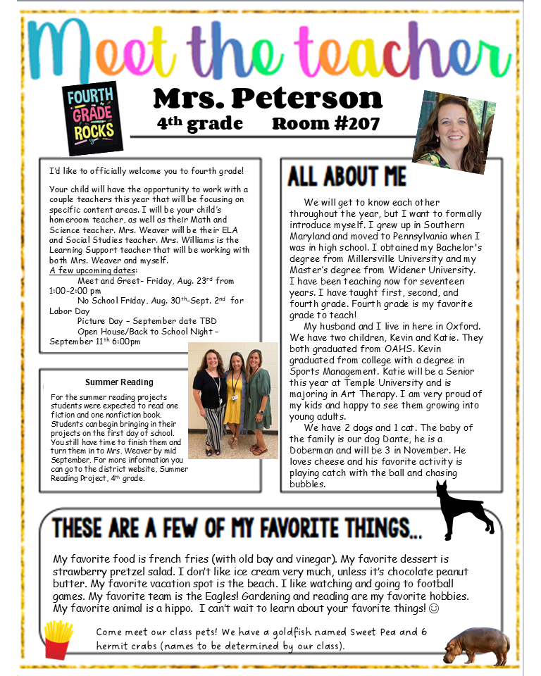 Welcome Letter