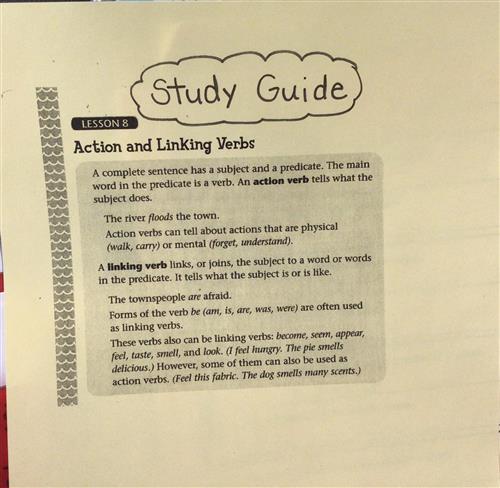 Action and linking verbs